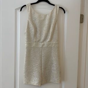 ROMPER - open back, unique details, silver.
